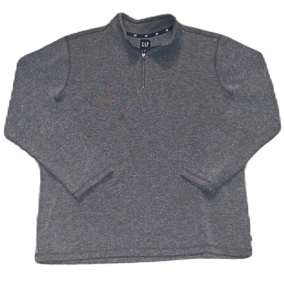 Gap XXL Long Sleeve 1/4 Zip Mock Neck Warm Sweater Dark Gray Shadow - Picture 1 of 4